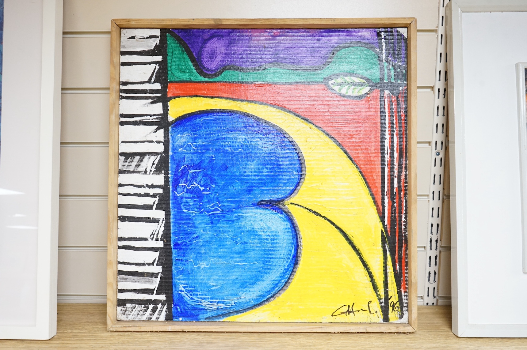 Ernst Gottschalk (20th. C), mixed media, Abstract composition, signed and dated ‘96, 51 x 51cm. Condition- good